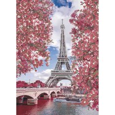 фото: картина, вышитая бисером, Весенний Париж