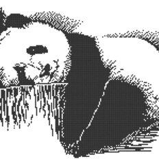 фото: картина, вышитая бисером, Панда