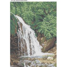 фото: картина, вышитая бисером, Водопад Джур-Джур