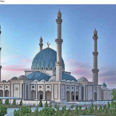 фото: картина, вышитая бисером, Мечеть
