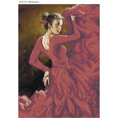 фото: картина, вышитая бисером, Фламенко