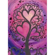 фото: картина, вышитая бисером, Дерево любви