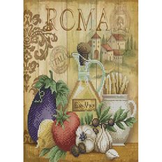 фото: картина, вышитая бисером, Римский завтрак