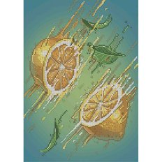 фото: картина для вышивки бисером, Лимон