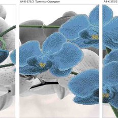 фото: картина, вышитая бисером, Орхидеи