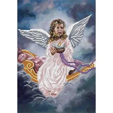фото: картина для вышивки бисером, Ангел с цветком