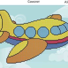 фото: картина, вышитая бисером, Самолет фото: картина, вышитая бисером, Самолет