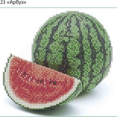 фото: картина, вышитая бисером, Арбуз фото: картина, вышитая бисером, Арбуз