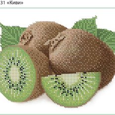 фото: картина, вышитая бисером, Киви фото: картина, вышитая бисером, Киви