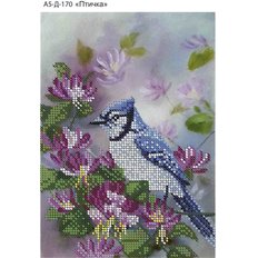 фото: картина, вышитая бисером, Птичка фото: картина, вышитая бисером, Птичка