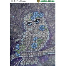 фото: картина, вышитая бисером, Сова фото: картина, вышитая бисером, Сова