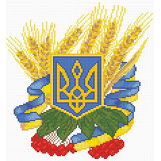 Набор в технике алмазная вышивка Герб Украины