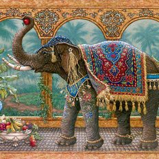 Набор в технике алмазная вышивка Индийский слон