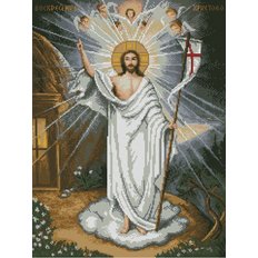 изображение: икона в алмазной технике Воскресение