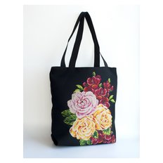 фото: сшитая сумка для вышивки бисером или нитками Медовые розы