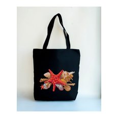 фото: сшитая сумка для вышивки бисером или нитками Морская звезда