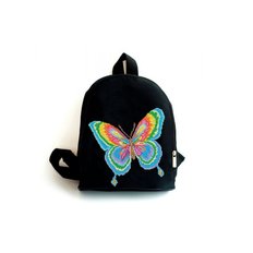 фото: сшитый рюкзак для вышивки бисером или нитками Радужная бабочка
