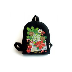 фото: сшитый рюкзак для вышивки бисером или нитками С Рождеством