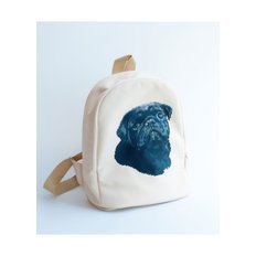 фото: сшитый рюкзак для вышивки бисером или нитками Черный мопс