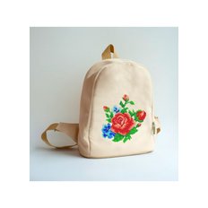фото: сшитый рюкзак для вышивки бисером или нитками Нежная роза