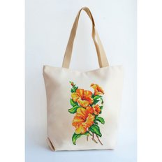 фото: сшитая сумка для вышивки бисером или нитками Огненный цветок
