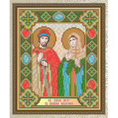 Набор в технике алмазная вышивка Икона Святой князь Петр и Святая княгиня Феврония
