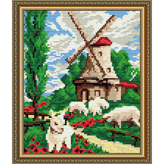 Набор в технике алмазная вышивка Мельница Набор в технике алмазная вышивка Мельница
