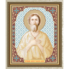Схема для вышивки бисером Икона Преподобный Алексей Человек Божий