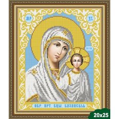 Схема для вышивки бисером Образ Пресвятой Богородицы Казанская