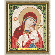 Схема для вышивки бисером Икона Образ Пресвятой Богородицы Чаша Терпения