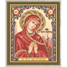 Схема для вышивки бисером Икона Образ Пресвятой Богородицы Ахтырская