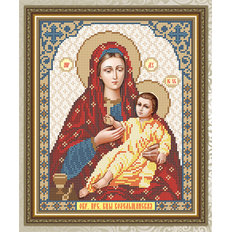 Схема для вышивки бисером Икона Образ Пресвятой Богородицы Козельщанская