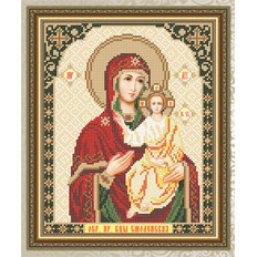 Схема для вышивки бисером Икона Образ Пресвятой Богородицы Смоленская