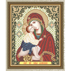 Схема для вышивки бисером Икона Образ Пресвятой Богородицы Донская