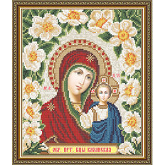 Схема для вышивки бисером Икона Казанская Божия Матерь