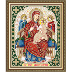 Схема для вышивки бисером Икона Всецарица Образ Пресвятой Богородицы