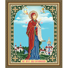Схема для вышивки бисером Икона Боголюбская Образ Пресвятой Богородицы