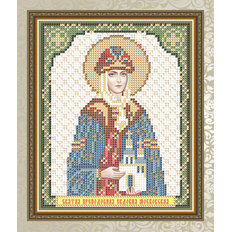 Схема для вышивки бисером Икона Святая Преподобная Евдокия Московская