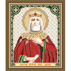 Схема для вышивки бисером Икона Святой Пророк Царь Давид