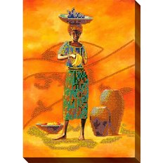 фото: картина для вышивки бисером Африканка