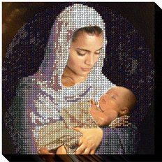 фото: картина для вышивки бисером Мама и младенец