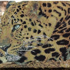 фото: картина для вышивки бисером Леопард