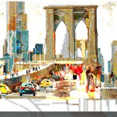 фото: картина для вышивки бисером Городской мост