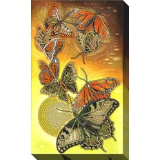 фото: картина для вышивки бисером Сверкающие бабочки