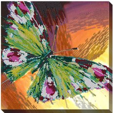 фото: картина для вышивки бисером Радужная бабочка