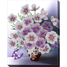 фото: картина для вышивки бисером Цветы космеи