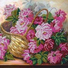 фото: картина для вышивки бисером Бархатные розы