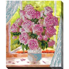 фото: картина для вышивки бисером Летние розы