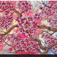 фото: картина для вышивки бисером Цветущая сакура