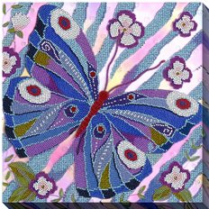 фото: картина для вышивки бисером Полет бабочки